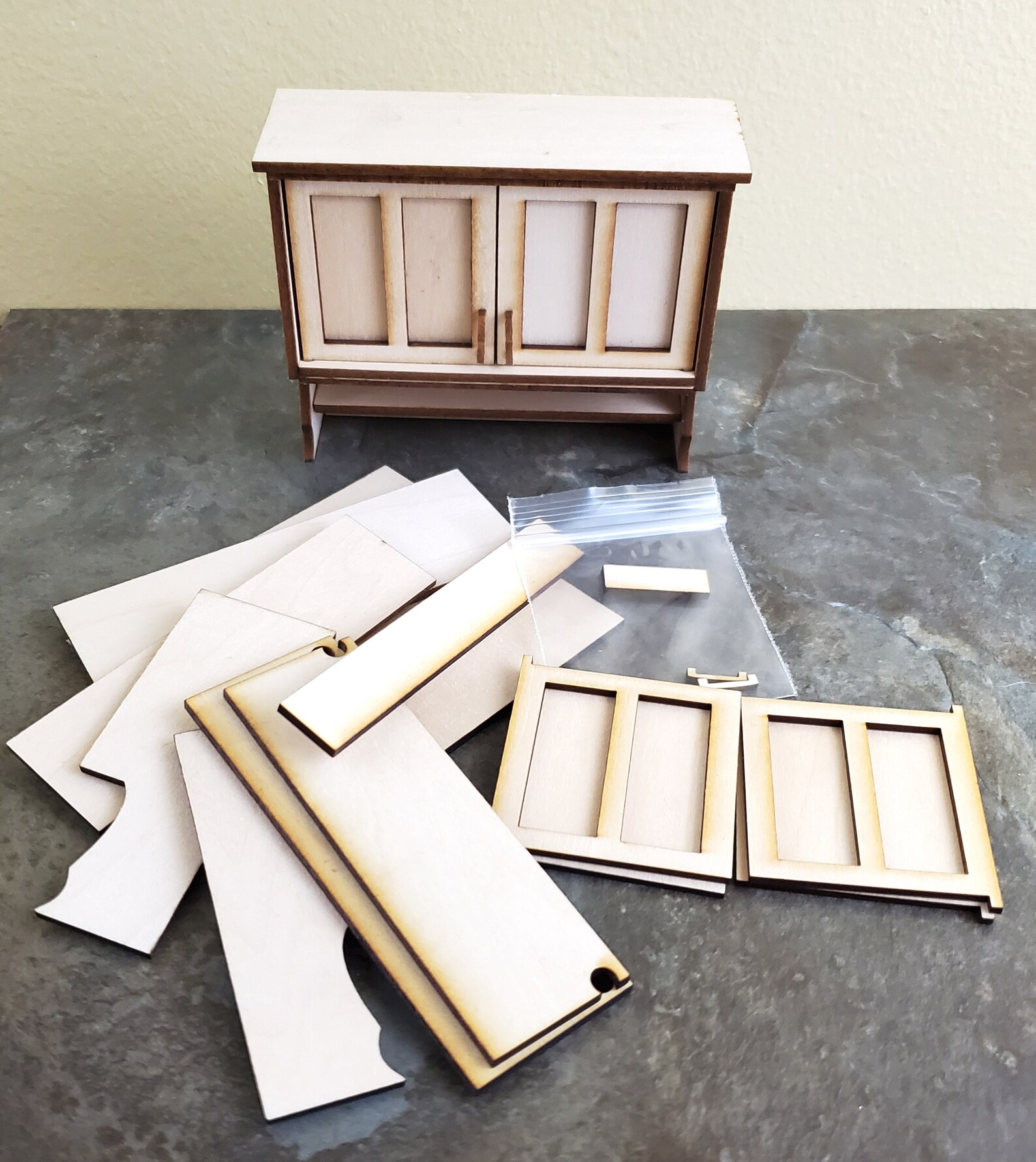 Dollhouse Cupboard KIT DIY Hanging 2 Door Kitchen 112 Etsy UK