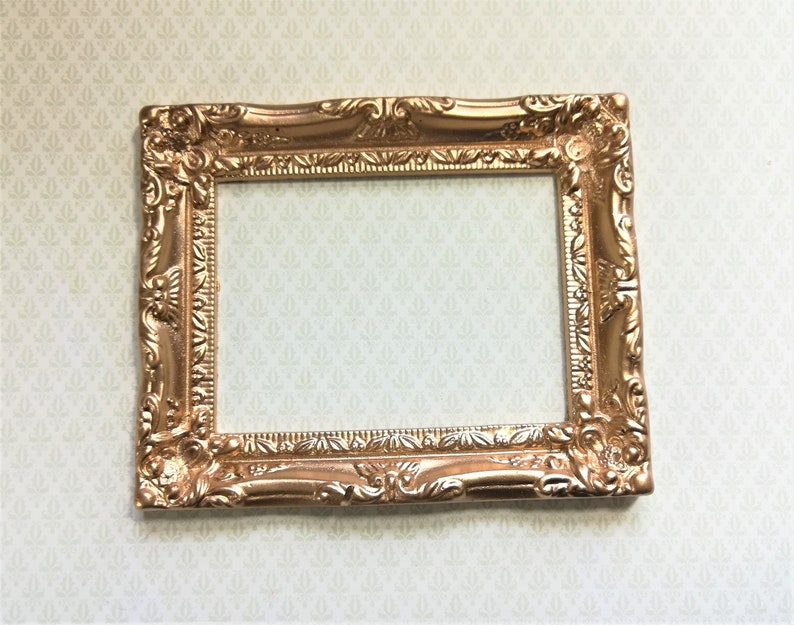 Dollhouse Miniature Large Fancy Gold Picture Frame For Image 0