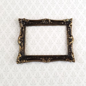 Dollhouse Miniature Picture Frame Metal Antique Bronze for Paintings 1:12 Scale
