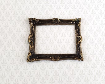 Dollhouse Miniature Picture Frame Metal Antique Bronze for Paintings 1:12 Scale