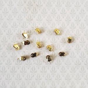 Dollhouse Miniature Wheels Tiny Gold Brass Working Set of 12 1:12 Scale Houseworks 1104