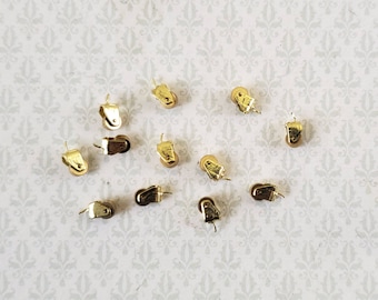 Dollhouse Miniature Wheels Tiny Gold Brass Working Set of 12 1:12 Scale Houseworks 1104