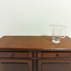 Dollhouse Water Pitcher Clear Glass with Handle 1:12 Scale Miniature