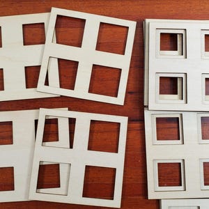 Dollhouse Ceiling Panels Coffered Layered Wood Kit 2 Part 1:12 Scale Miniatures image 2