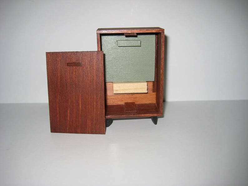 Dollhouse Miniature Retro Style TV Set 112 Scale 1950s 1960s Etsy
