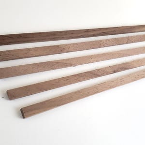 Walnut Wood Strips x5 1/8&quot; x 1/4 x 18&quot; Long Crafts Models Miniatures