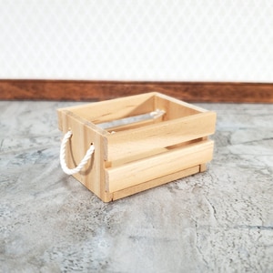 Dollhouse Wood Crate for Fruits or Vegetables Large 1:12 or 1/6 Scale Miniature