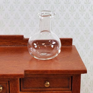 Dollhouse Flask Jar Vase Decanter Real Glass Mad Scientist 1:12 Scale Miniature