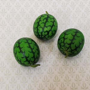 Dollhouse Watermelon 3 Pieces 1:12 Scale Miniature Kitchen Food Vegetables