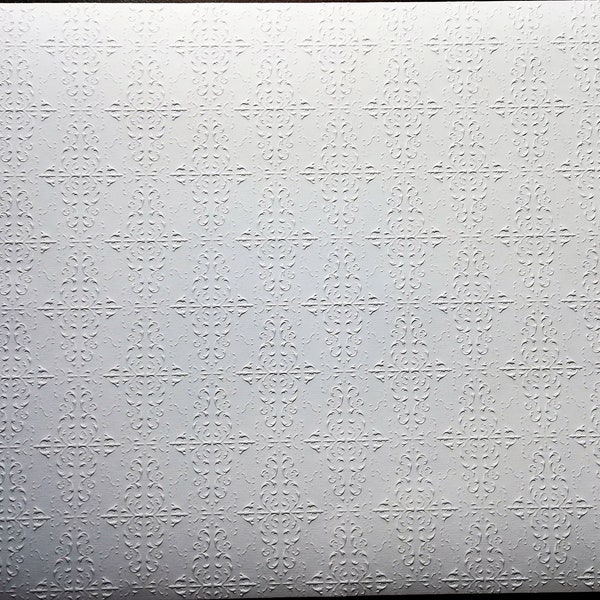 Dollhouse Miniature Ceiling Paper Embossed Textured 1:12 Scale 17 "x 12"