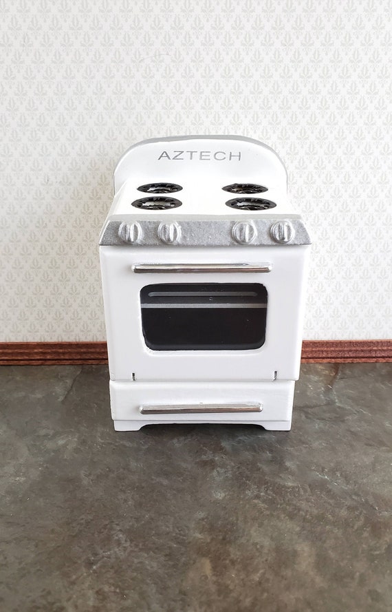 Dollhouse Kitchen Oven Stove 1950s Style White AZTEC 112 Etsy