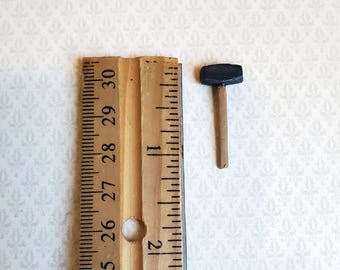Dollhouse Miniature Blacksmith Hammer Mallet Tudor Style 1:12 Scale Tool Painted Metal