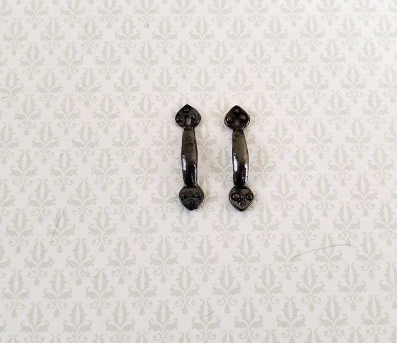 Dollhouse Miniature Door Handles With Keyhole Tudor Style X2 Etsy