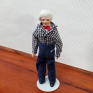 Melody Jane Dollhouse Grandfather Miniature Figure - 1:12 Scale Porcelain People, 5.5 Inches Tall, Poseable - View #5