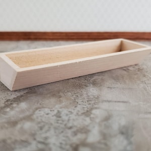Dollhouse Garden Flower or Window Box 3.5" Unpainted Wood 1:12 Scale Miniature