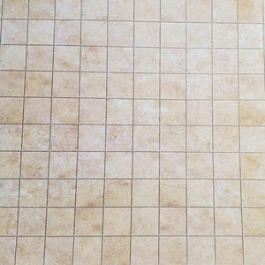 Dollhouse Miniature Limestone Tile Floor Large Squares Embossed Card Flooring