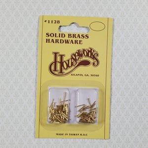 Petit clou de ficelle en laiton fin 1/4 po. x 100 pour travaux ménagers miniatures n° 1128