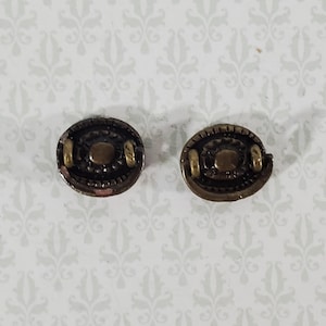 Dollhouse Drawer Pulls with Handle Oval 1:12 Scale Miniature Antique Bronze