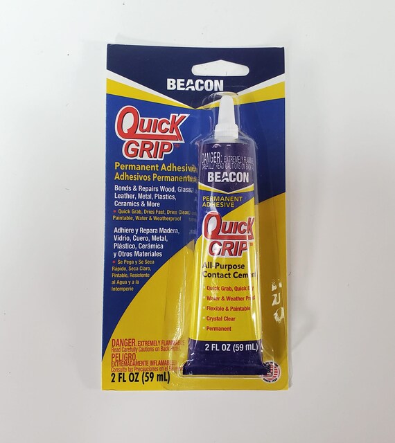 Beacon Quick Grip Contact Cement Glue Permanent Adhesive 2oz Wood Glass Metal Plastics