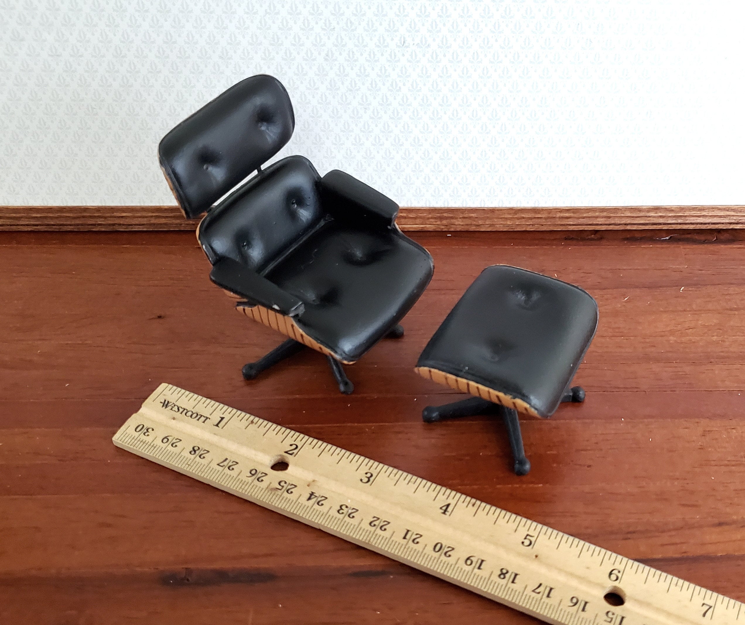 Dollhouse Lounge Chair With Ottoman Mid Century Modern 112 Etsy