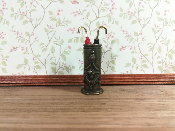Miniature Silver Plant // Umbrella Stand // Vase 1.12 Scale Dolls House