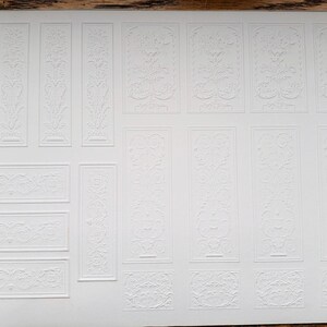 Dollhouse Wall Panels Embossed Textured Foam Board 1:12 Scale Miniature World Model 34932