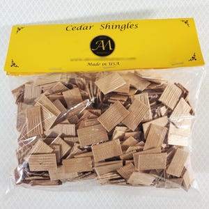 Dollhouse Miniature Shingles Cedar Wood Square 1:12 Scale 500 pieces Alessio 50A