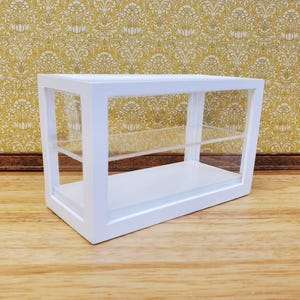 Dollhouse Low Display Case for Bakery Store or Shop 1:12 Scale Furniture White