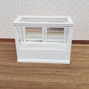 Dollhouse Miniature Display Counter for Bakery Store or Shop 1:12 Scale Furniture White