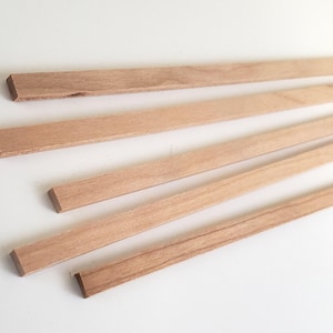 Cherry Wood Strips x5 1/8&quot; x 1/4 x 18&quot; Long Crafts Models Miniatures