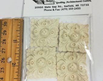 Dollhouse Miniature Architectural Ornament Detail Poly Resin 4 Pieces 1:12 Scale