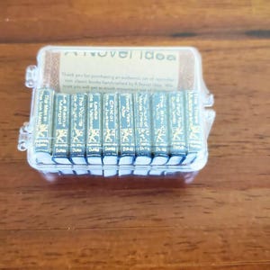 Dollhouse Book Set x10 Alexander Dumas 1:12 Scale (blank inside) Handmade Libary