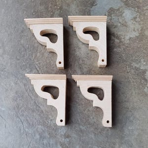 Dollhouse Miniature Wood Corbels or Brackets Extra Large 1:12 Scale Set of 4 Victorian HW7028