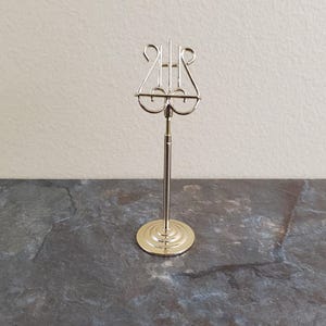 Dollhouse Miniature Music Stand Adjustable Brass Gold Metal 1:12 Scale