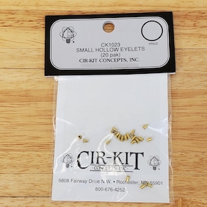 Cir-Kit Eyelets Small Hollow 20 Pack for Dollhouse Tape Wire Set-ups CK1023