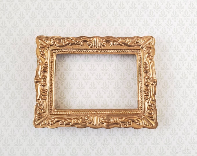 Dollhouse Miniature Picture Frame Fancy Gold 112 Scale 2 Etsy