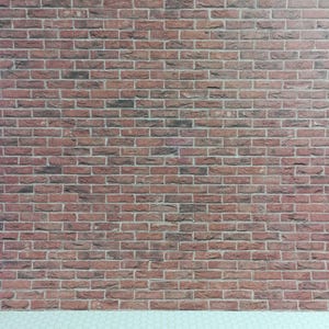 Dollhouse Miniature Weathered Brown Brick Textured Embossed Paper 1:12 Scale