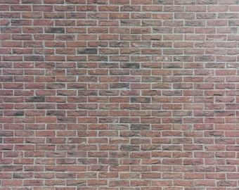 Dollhouse Miniature Weathered Brown Brick Textured Embossed Paper 1:12 Scale