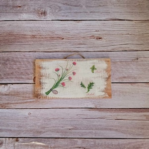 Kitchen wall decor with herbs, Mediterranean spices, Herbs on wood art, Decoration with herbs and spices, Kitchen sign, Handmade wall plank