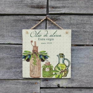 Mediterranean Wall Art, Olive Oil Decor, Restaurant Wall Sign, Greek Kitchen Sign, Greek Restaurant Decor, Italian Kitchen Decor