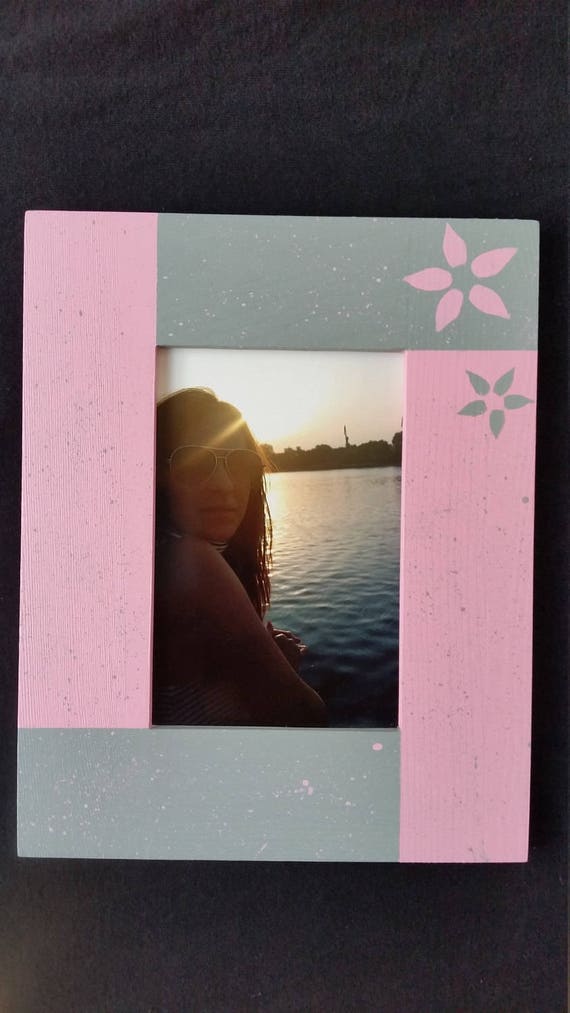 Pink And Grey Nursery Hand Painted Wooden Frame Girl Room Etsy