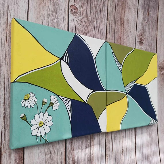 アクリル絵画 2点セット シェフ様専用 アクリル画 原画 2点セット