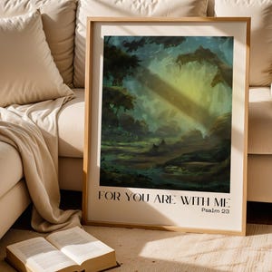 Psalm 23 / Christian Home Wall Art / Decor / Bible Verse Wall Art / Watercolor / Scripture Art / Christian Bible Art / Nature Art / Shepherd