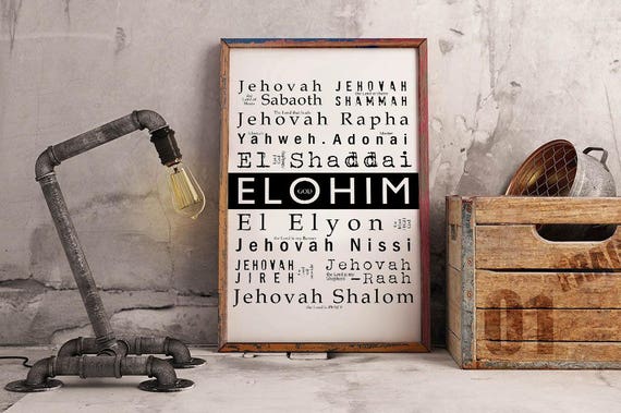 Scripture Art Scripture Print Wall Art Names Of God Art Etsy