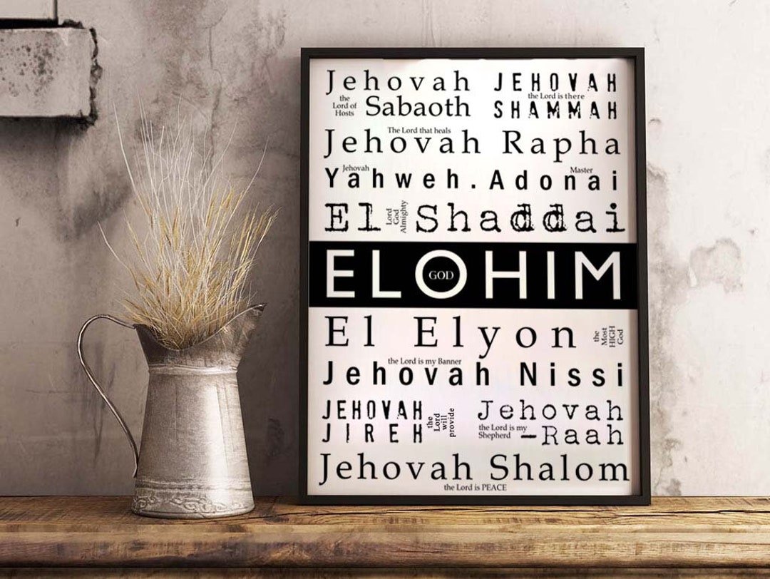 Scripture Art Scripture Print Wall Art Names of God Art - Etsy