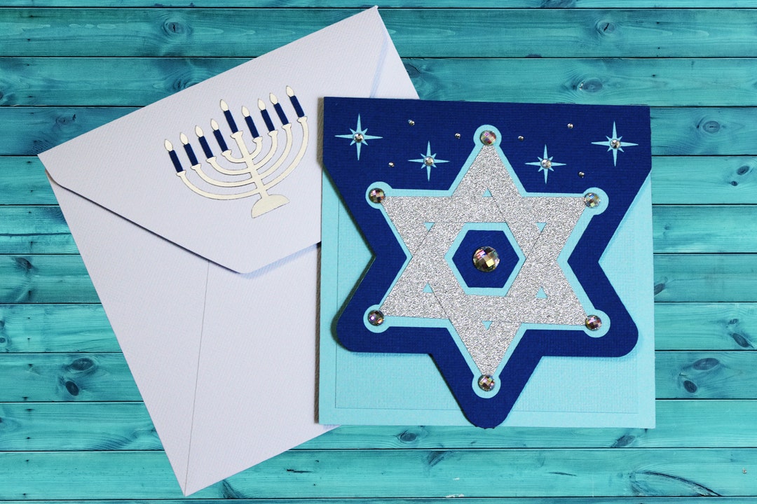 Star of David Handmade Hanukkah Greeting Card - Etsy