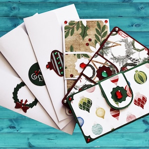 Holiday Gift Card Holder, Cash/Check Wallet with Pocket and Envelope - Choice of Design