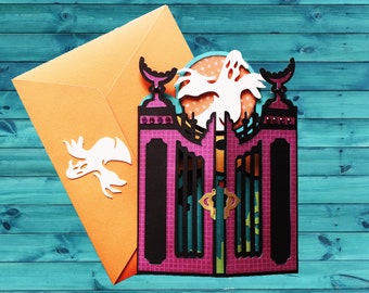 Spooky Ghost Gatefold Halloween Card