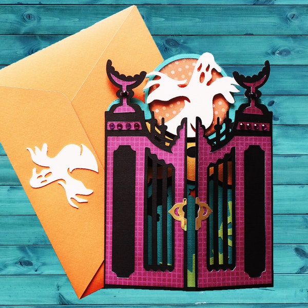 Spooky Ghost Gatefold Halloween Card