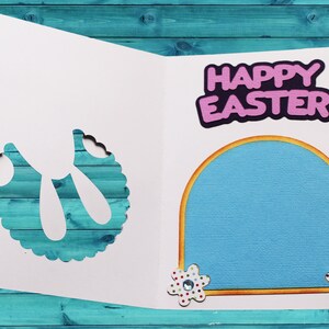 Easter Bunny Handmade Card, Spring Card image 3